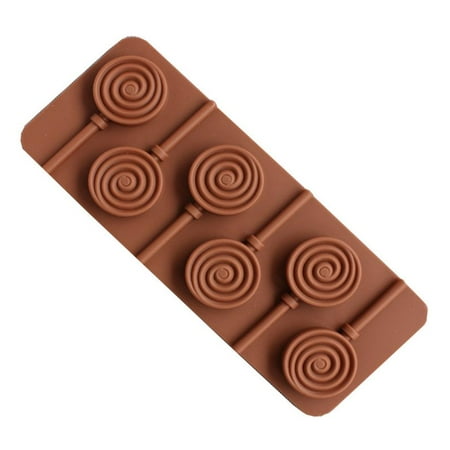 

Round Silicone Mold for Lollipop Hard Candy Chocolate Cake Decorating Reusable Sticks Swirl Shape