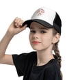 thumbnail image 5 of PAYOHTO Kids Kawaii Girly Doodles Unicorn Donut Baseball Hat Back Adjustable Mesh Breathable Hats Black Trucker Cap Outdoor Fishing Sun Caps for Boys or Girls ages 4-10, 5 of 9