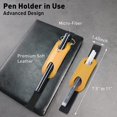 thumbnail image 2 of Paquete de 2 portalápices elásticos portátiles de cuero: Bolsa para lápices, portalápices para Apple Pencil, diarios de tapa dura, cuadernos, planificador feliz, se adapta a cuadernos, 2 of 5
