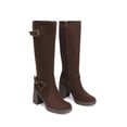 thumbnail image 3 of DREAM PAIRS Women's Platform Knee High Boots, Chunky Block Heel Boots with Square Toe, Side Zipper and Buckle Details, 3 of 8