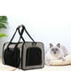 thumbnail image 5 of Transportín transpirable para mascotas, plegable, portátil, para cachorros, conejos, perros y gatos Gris L, 5 of 9