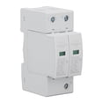 thumbnail image 3 of Caja de distribución blanca con protección contra sobretensiones IP20, caja combinadora simple y segura, pararrayos de 60 KA, 2 polos, 275 V, 3 of 14