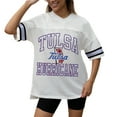 thumbnail image 2 of Women's Gameday Couture White Tulsa Golden Hurricane Iconic Oversized Fashion Jersey, 2 of 5