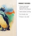 thumbnail image 3 of Penguin, Watercolor Birch Wood Wall Sign (12x18 Rustic Home Decor, Ready to Hang Art), 3 of 5