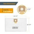 thumbnail image 4 of POWERTEC 6PK Shop Vacuum Bags for Vacmaster VKCB001, Replacement Fleece Filter Bags for Vacmaster VK811PH, VK1011SIWTH Wet/Dry Vacuum, Shop Vacuum Accessories for Vacmaster, 75043-P2, 4 of 6