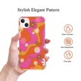 thumbnail image 2 of Pink Retro 70s Flowers Case Compatible with iPhone 13,Unique Art Design TPU Bumper Cover Case, 2 of 5