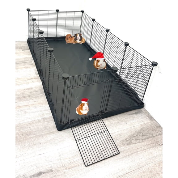 X-Large Guinea Pig Enclosure Hamster Habitat Critters Playpen With Access Door Play Ground Yard For Mouse Mice Gerbil Hedgehog Bunny with Washable Canvas Bottom