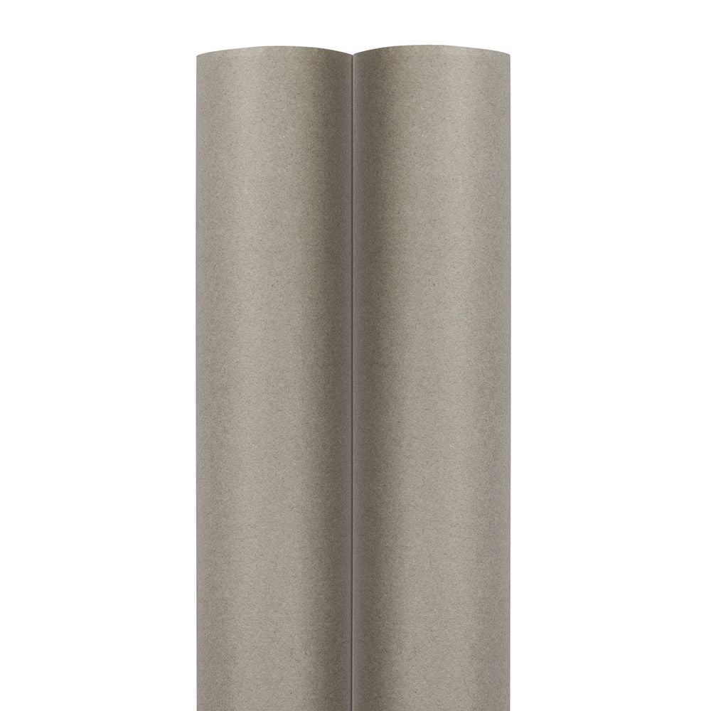 JAM Paper Matte Wrapping Paper, 50 Sq. ft Total, Slate Grey 2 Rolls