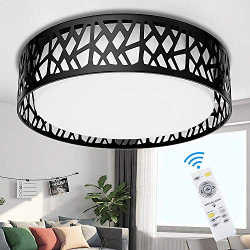 Dllt 35w Dimmable Ceiling Light Fixture Modern Led With Remote Control Flush Mount Timing Lighting For Bedroom Kitchen Dining Room Hallway Office 3 Changea Com Dllt 35w Dimmable Ceiling Light Fixture, Office Ceiling Light Fixtures Led