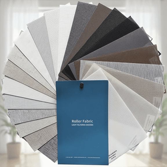 Motorized Cordless Light Filtering Window Shades, Compatible with Matter Thread Apple HomeKit Alexa Google SmartThings, Rechargeable Remote Control, Custom Sizes Available with Fabric Samples