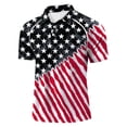 thumbnail image 3 of Havenx American Flag Golf Shirts for Men Button Short Sleeve Shirts American Flag Print T-Shirts 1776 Independent Day Patriotic Tee Tops,Red 2XL, 3 of 3