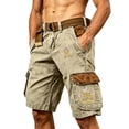thumbnail image 4 of Men's Cargo Shorts with Multi Pockets - Casual Hiking Summer Shorts for Outdoor Activities, Relaxed Fit Brushed twill fabric, Lightweight Breathable,Beige,XXXXXXL, 4 of 4
