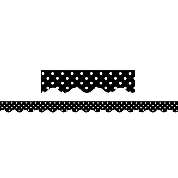 Teacher Created Resources Scalloped Bulletin Board Border Trim Black