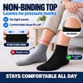 thumbnail image 4 of Diabetic Socks for Men & Women| Non-Binding Loose Fit | 5 Pairs Ankle - Breathable Mesh Fabric All-Day Comfort,Size 9-11, 4 of 6