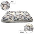 thumbnail image 3 of Hummingbird Pet Bed, Birds and Hibiscus Flowers Nostalgia Antique Design Classical Print, Chew Resistant Pad for Dogs and Cats Cushion with Removable Cover, 24" x 39", Teal Brown, by Ambesonne, 3 of 4