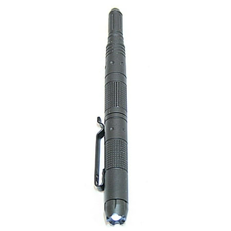 Defender Led - Defender 6-inch Aluminum Tactical Black Pen with Built in Led Light