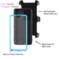 thumbnail image 2 of FIEWESEY for Samsung Galaxy A33 Phone Case,Heavy Duty Shock-Absorption/High Impact Resistant Armor Holster Defender Case with Kickstand + Swivel Belt Clip Holster for Samsung Galaxy A33(Blue), 2 of 6