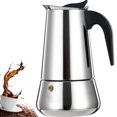 thumbnail image 1 of Cafetera Espresso Stovetop DITOSH para 4 tazas, 200 ml, acero inoxidable, 1 of 9