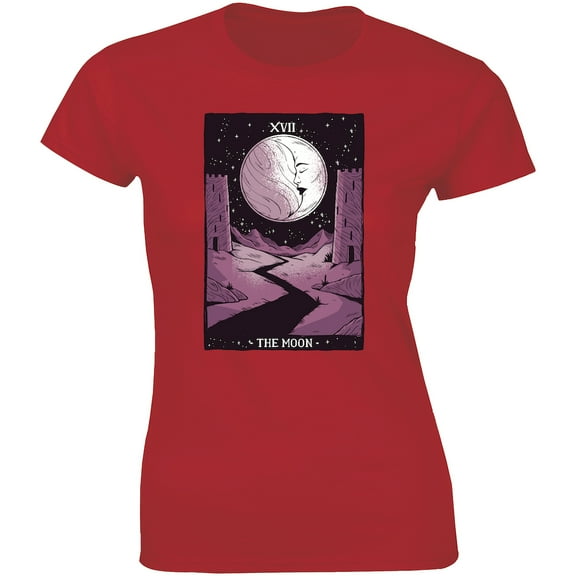 The Moon Face Tarot Card - Astrology Gift Women's T-Shirt