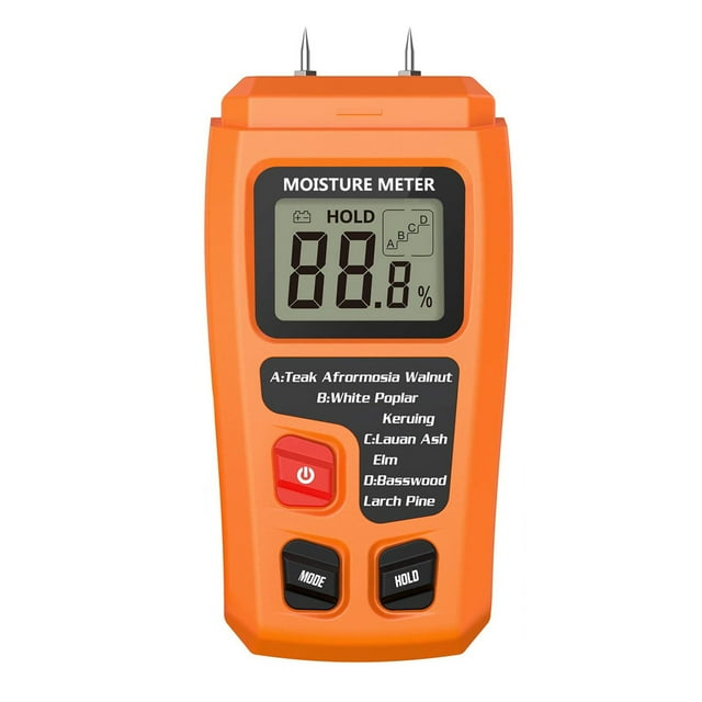 Probador de humedad de madera Higrómetro de madera Detector de humedad de pared Medidor de humedad de madera Caja de cartón