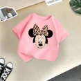 thumbnail image 3 of Ropa infantil de Disney Mickey, camiseta de algodón de moda de verano para niñas, camiseta divertida de dibujos animados para niños y niñas, camiseta de manga corta, 3 of 5