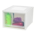 thumbnail image 5 of IRIS44qt Plastic Clear Stackable Shallow Storage Drawers Chest Box, 5 of 8