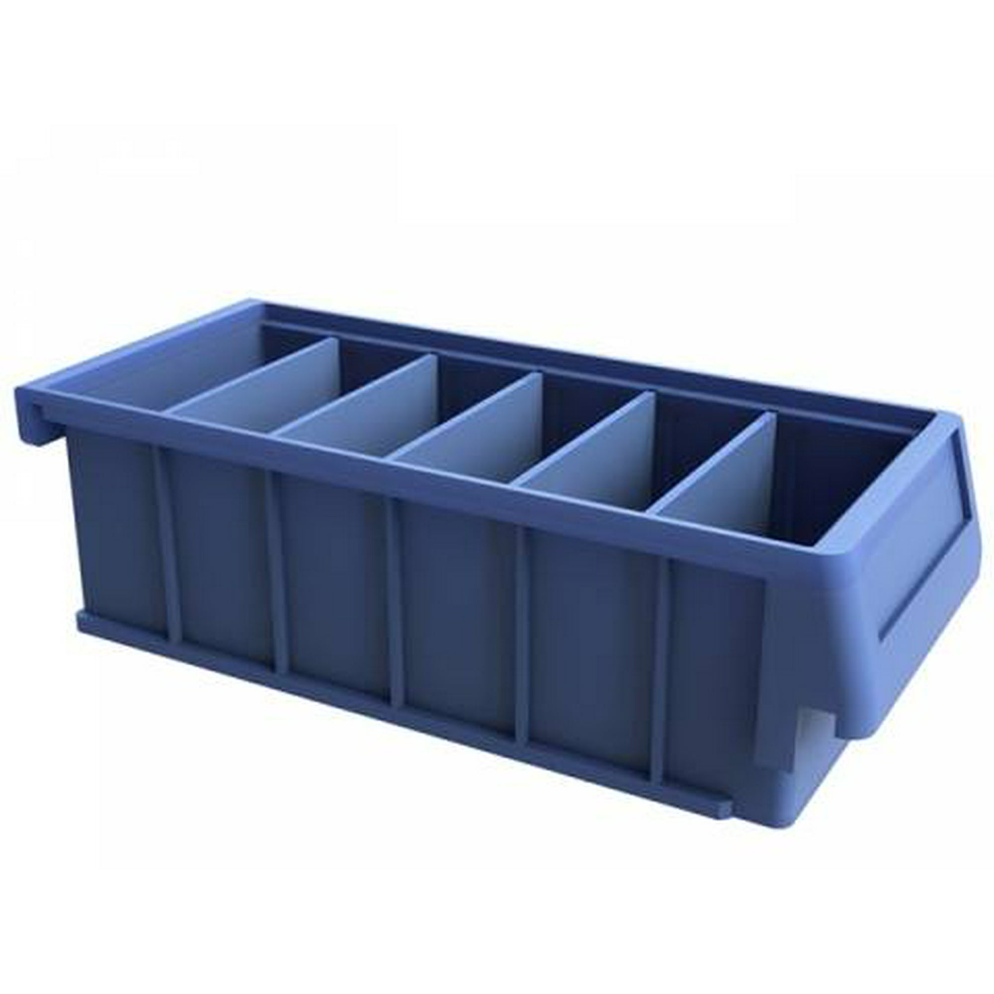 Kargomaster 40330 Bin Box 5 Inch Width X 3 Height 11 Depth Single Plastic Blue With Dividers
