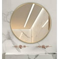 thumbnail image 1 of HOMPEN 28 Inch Round Wall Mirror, Metal Framed Round Bathroom Mirror for Wall Decor, Gold, 1 of 5