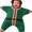 Green-1, variant on Newborn Christmas Starfish Romper Fleece Hooded Jumpsuit, Festive Christmas Element Printed Sleepwear Cute Toddler Winter Holiday Outfits
