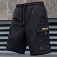 thumbnail image 4 of Mens Hiking 7" Cargo Pants Multi-Pockets Elastic Drawstring Waist Outdoor Climbing Shorts Fathers Gifts, 4 of 4