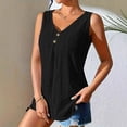 thumbnail image 6 of Womens Sleeveless Tank Tops Cotton Linen Plus Size Button Down Blouses Summer Casual Pleated Basic Loose Fit Shirts 2026 Summer Beach Vacation Outfits, 6 of 7