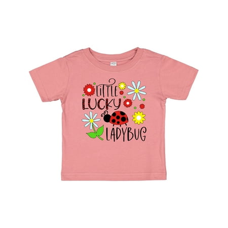 

Inktastic Little Lucky Ladybug Design with Flowers Gift Baby Boy or Baby Girl T-Shirt