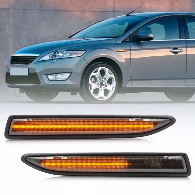 BUYISI 2Pcs Led Dynamic Side Marker Turn Signal Light For Ford For Mondeo Mk4 2007-2015 2Pcs Smoked