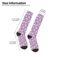 thumbnail image 2 of Sigee Purple Butterflies Floral for Socks for Men Women Socks Stocking Compression Socks, 2 of 6