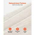 thumbnail image 2 of KFFKFF Natural Linen Curtains, 52 x 84 inch 2 Panels Set, Semi Sheer Light Filtering Flax Textured Drapes, Rod Pocket Back Tab Style, Ideal for Farmhouse, Living Room, Bedroom Window Decor, 2 of 9