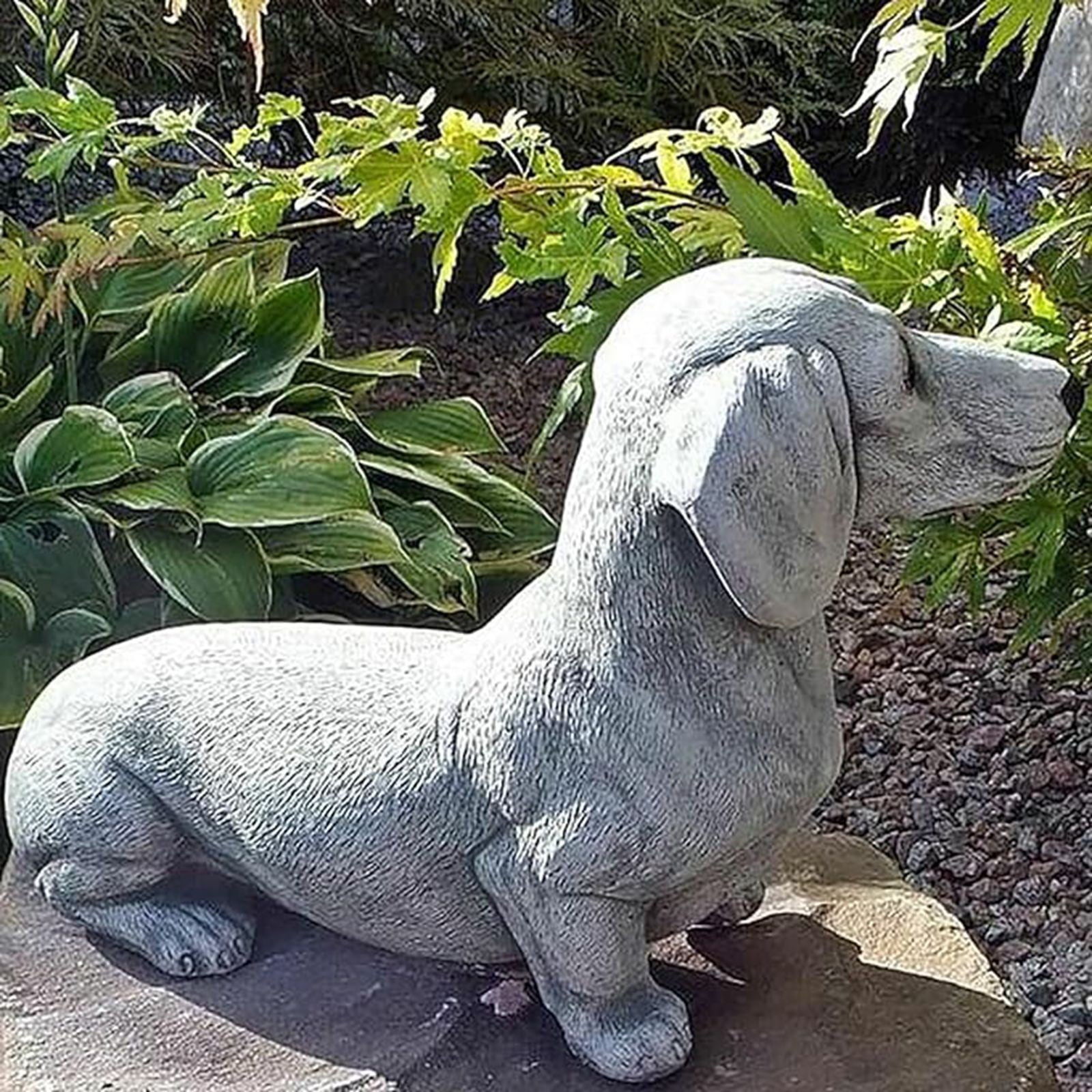 Dachshund Garden Statue â Handcrafted Concrete Dog Sculpture for Outdoor Decor â Pet Memorial, Yard Art & Gift for Dachshund Lovers