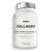 Amen Collagen Peptides Capsules, Hyaluronic Acid, Vitamin C, 90 Ct