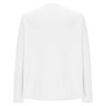 thumbnail image 5 of EchfiProm Trendy Tops for Women White Basic Pullover V-Neck Plain Loose Ladies T-Shirt, 5 of 6