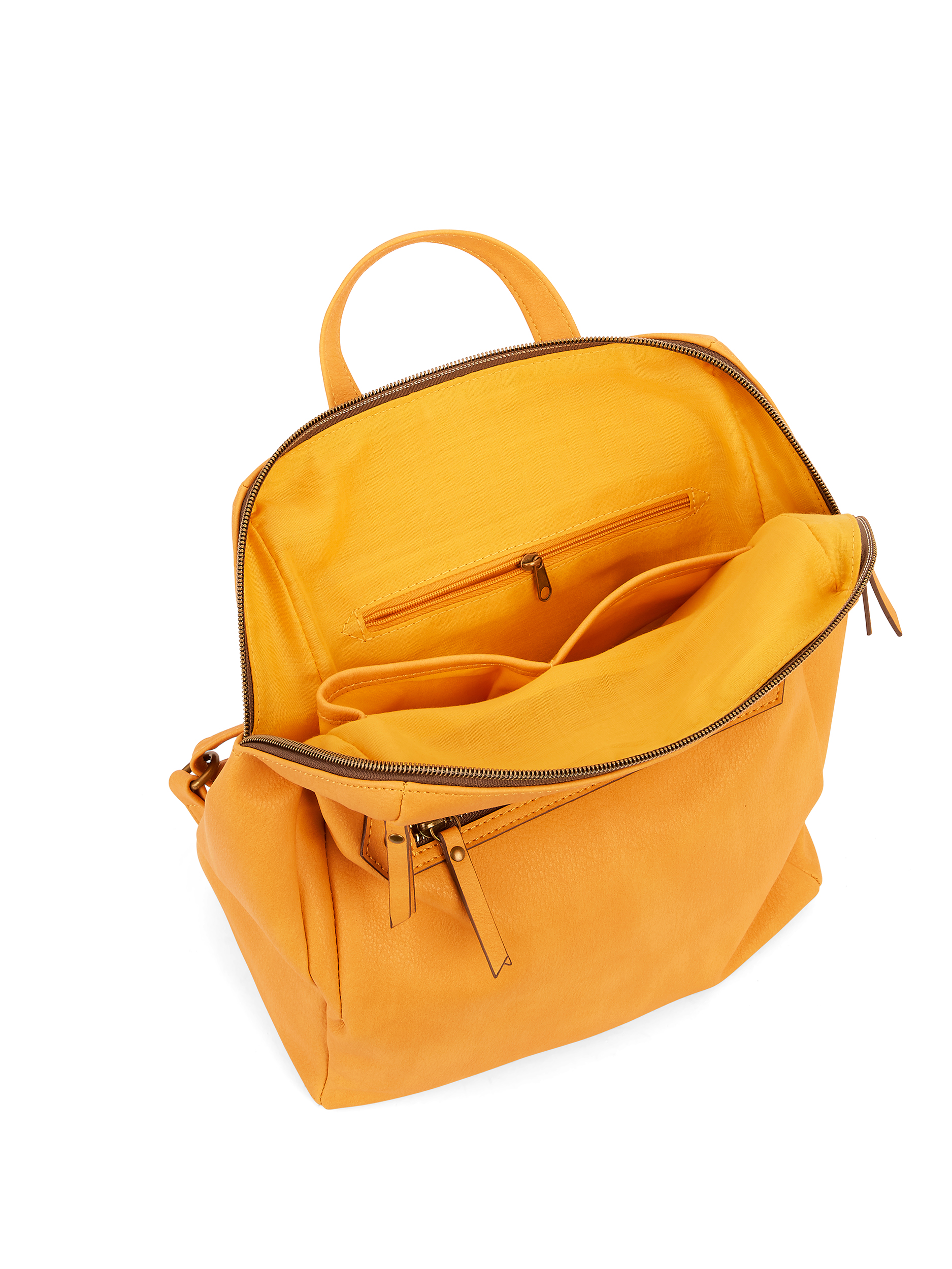 Time & Tru Cucamonga Backpack, Mustard - image 2 of 4