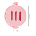 thumbnail image 2 of Unique Bargains 1 Pc Portable Flip Cover with Mirror Makeup Sponge Holder for Travel Pink Silicone, 2 of 6
