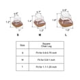 thumbnail image 4 of Protectores de piso para patas de silla cuadradas Uxcell de 8 piezas, aptos para patas de silla de 0.8-1 pulgada, transparentes, 4 of 6