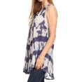 thumbnail image 3 of Sakkas Mai Women's Casual Swing Sleeveless Loose Tie Dye Tunic Tank Top - Purple - One Size Regular, 3 of 5