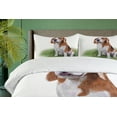 thumbnail image 4 of Ambesonne Beagle Duvet Cover Set, Focused in Mind Dog Sketch, 2-Calking, Rosewood Caramel, 4 of 7