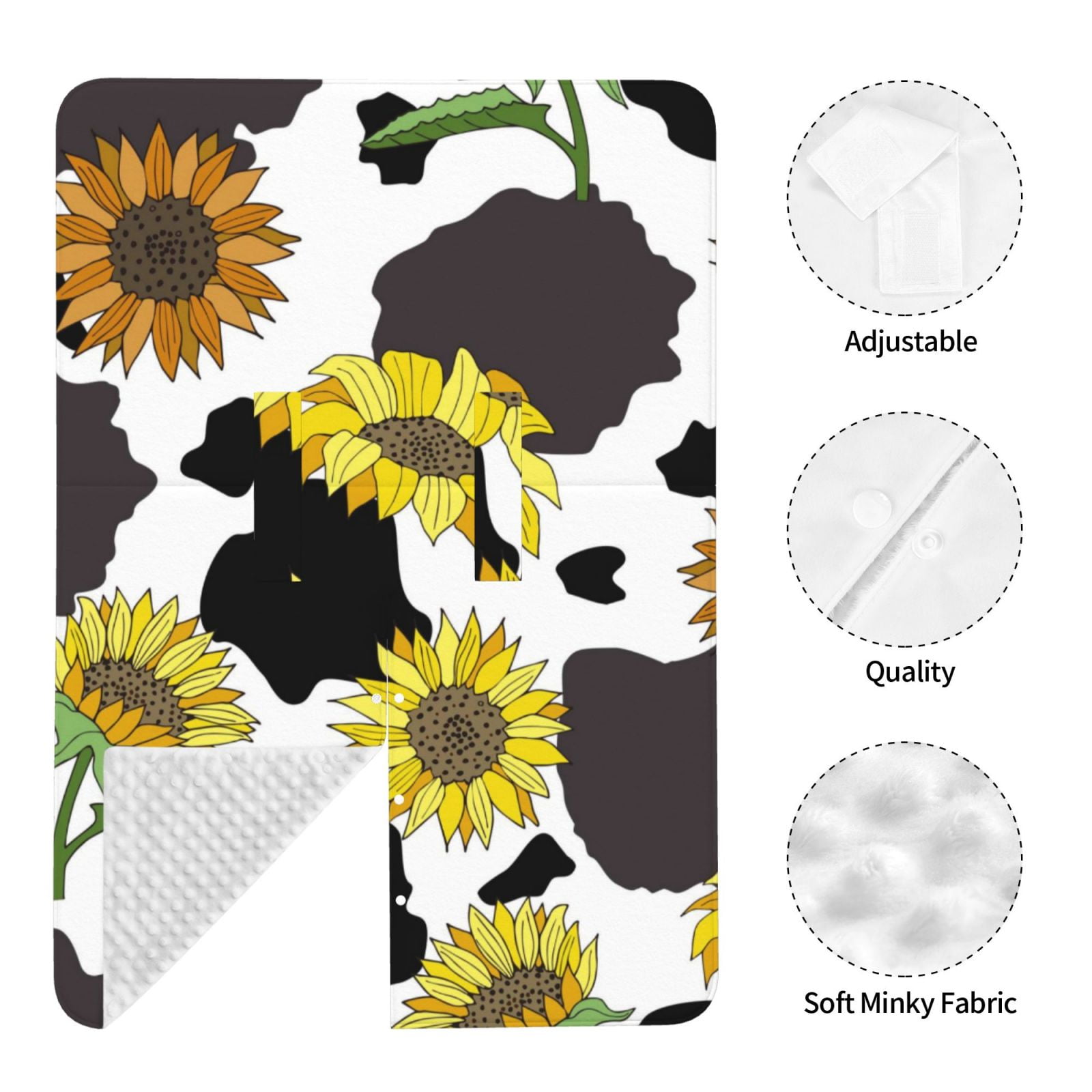 Naloa Sunflowers Country Baby Car Seat Cover, Breathable Baby Carrier Cover, Multiuse Baby Carrier Cover & Nursing Breastfeeding Cover
