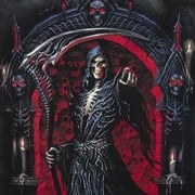 The Mountain Grim Reaper Men's Graphic Short Sleeve T-Shirt in Dark Grey, XL