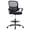 black, variant on Ergonomic Computer Desk Chair, Mid Back Design with Fixed Armrest, Height Adjustment, Lumbar Support and Rocking Mode