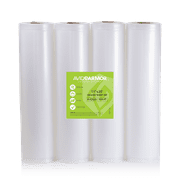 Avid Armor 11" x 25' Vacuum Rolls FIT INSIDE ROLL STORAGE Area of Food Saver, Seal A Meal & Other Vac Sealers Heavy-Duty BPA Free Bag & Sous Vide Safe 4 Roll Pack 100 Total Feet