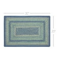 thumbnail image 3 of VHC Brands Jolie Farmhouse 20"x30" Accent Rug Blue Textured Jute Striped Pad Rectangle Floor Decor, 3 of 7