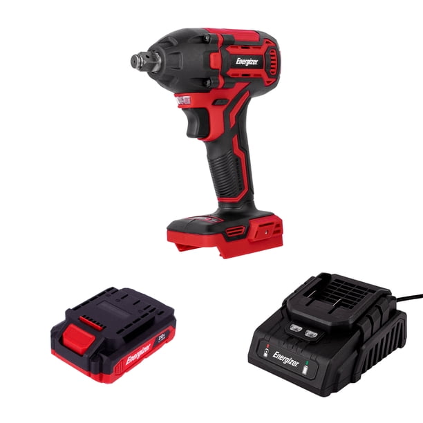 Llave de Impacto Inalámbrica Brushless 1/2” 20V ENERGIZER con Batería 4Ah y Cargador