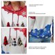 thumbnail image 5 of Sudaderas con capucha para mujer Estilo navideño Cordón Contraste Color Bolsillo frontal Sudadera con capucha para mujer para oficina Citas Fiesta Manga de copo de nieve XXL, 5 of 5